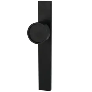 Superior Brass Long Plate Recessed Face Knob Passage Set Black 225mm SUP53677