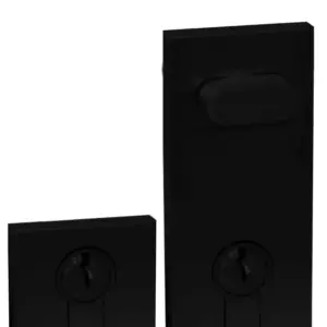 Superior Brass Solid Escutcheon Single Snib Set Black 85mm myLOCK SUP53734