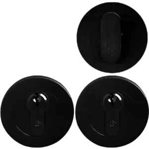 Superior Brass Euro Escutcheon and Snib Round Black 52mm SUP53737