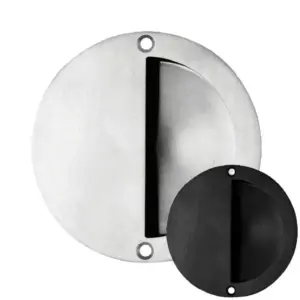 Superior Brass Flush Pull Round Black 90mm SUP53743