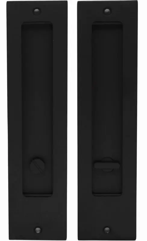 Superior Brass Flush Pull Rectangle BathroomPrivacy Black 220x55mm SUP53754P