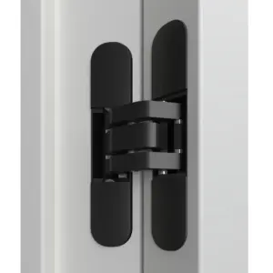 Superior Brass Concealed Hinge Black Finish 140x28mm SUP55225