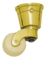 Superior Brass Castor White Ceramic Cup PB 38mm SUP5524