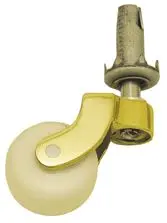 Superior Brass Castor White Cermc Pin Socket PB 25mm SUP5526