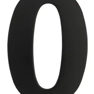 Superior Brass Architectural Numeral No0 316 SSteel Black 150mm SUP58920