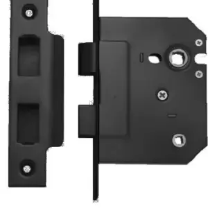 Superior Brass Bathroom Mortise Lock Black 60mm SUP59022