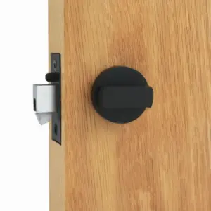 Superior Brass Tubular Sliding Door Latch Black Backset 53mm cc37mm SUP59033