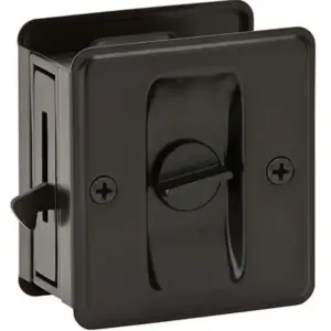 Superior Brass Sliding Door Lock Black Matt Black 69x63mm SUP59050