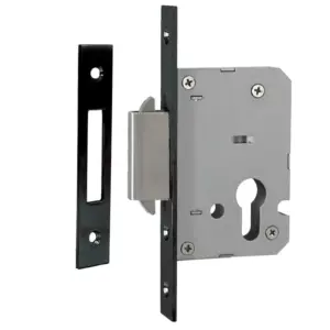 Superior Brass Entrance Sliding Door Lock 45mm Black SUP59087
