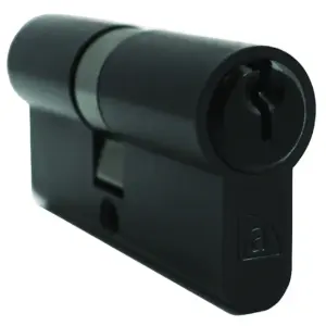 Superior Brass Euro Double Cylinder C4 3Pin Black 40mm SUP59140