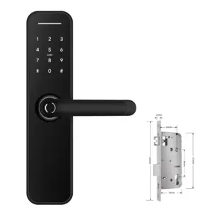Superior Brass Digital Lever Entrance Set Black 60x85mm SUP59406