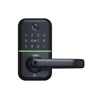 Superior Brass Smart Digital C4 Key In Lever Set Black 140x77mm SUP59413