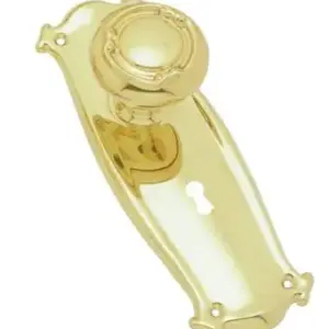 Superior Brass Scroll Knob Lock PB 200x68mm SUP7150