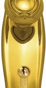 Superior Brass Scroll Knob Lock CC 85mm PB 255x75mm SUP7158E