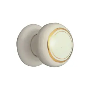 Superior Brass Porcelain Knob Wh Gr Per 2 50mm SUP8011