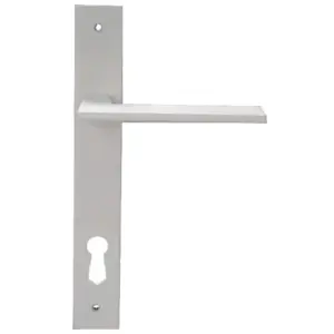 Superior Brass Long Plate Entrance Set CC 85mm White 225x32mm SUP83675E