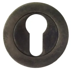 Superior Brass Architectural Euro Escutcheon Sq Edge English Pewter 52mm SUP83702