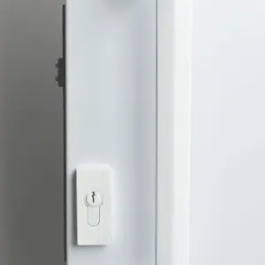 Superior Brass Entry Handle Offset Tapered Face Double White 475mm SUP83928