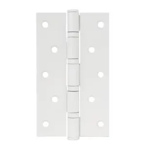Superior Brass Long Body 4BB Butt Hinge Fixed Pin Gloss White150x88mm SUP85514