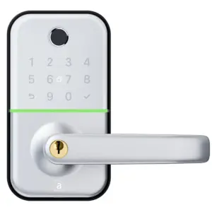 Superior Brass Smart Digital C4 Key In Lever Set WhiteSilver 140x77mm SUP89413