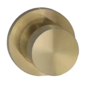 Superior Brass Flat Face Knob Passage Set Satin Brass 73mm Rose SUP93556