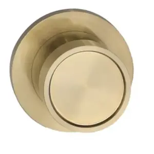 Superior Brass Recessed Face Knob Passage Set Satin Brass 73mm Rose SUP93557