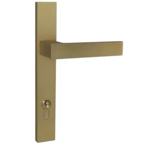 Superior Brass Long Plate Entrance Set CC 85mm Satin Brass 225x32mm SUP93670E