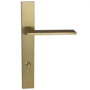 Superior Brass Long Plate Entrance Set CC 85mm Satin Brass 225x32mm SUP93675E