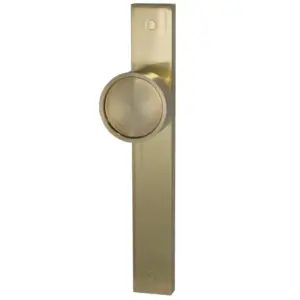 Superior Brass Long Plate Recessed Face Knob Passage SetSatin Brass 225mm SUP93677