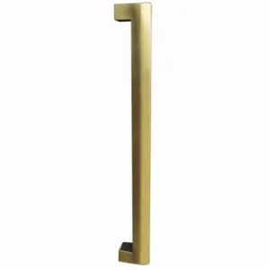 Superior Brass Entry Handle Offset Tapered Face Double Satin Brass 475mm SUP93928