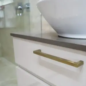 Superior Brass Cabinet Handle Satin Brass 236mm 224cc12mm diam SUP98702
