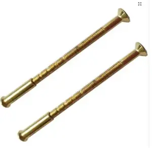 Superior Brass Thru Fixing 75mm SS Screw with blind head brass ferules x2 SUP9891